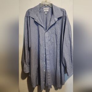 Men's Blue Patterned Dress Shirt